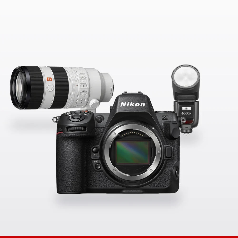 Cuerpo de camara, objetivo y flash: todo el catalogo de PhotoFury