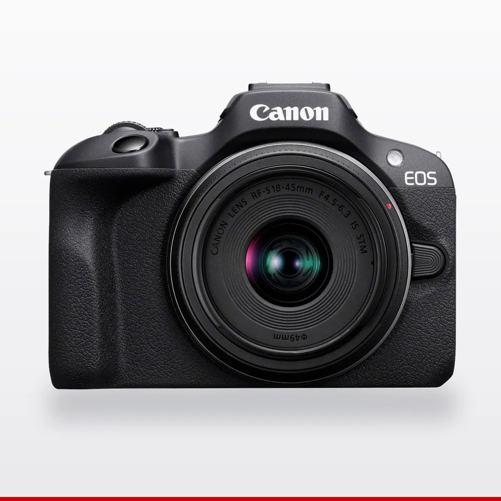Camara Canon EOS R100 con objetivo RF-S 18-45 mm
