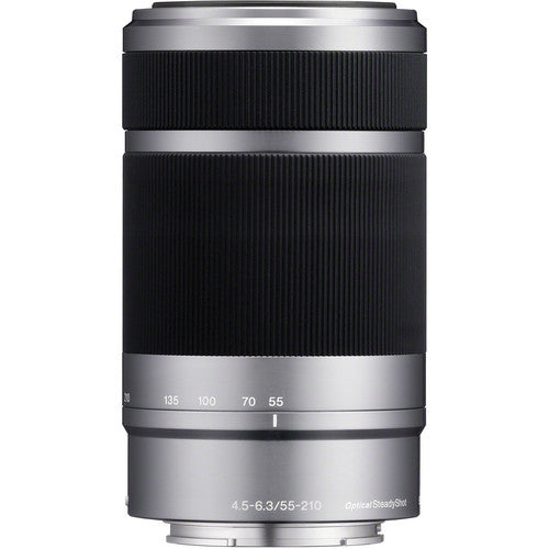 Objetivo Sony E 55-210 mm f/4,5-6,3 OSS (plateado)