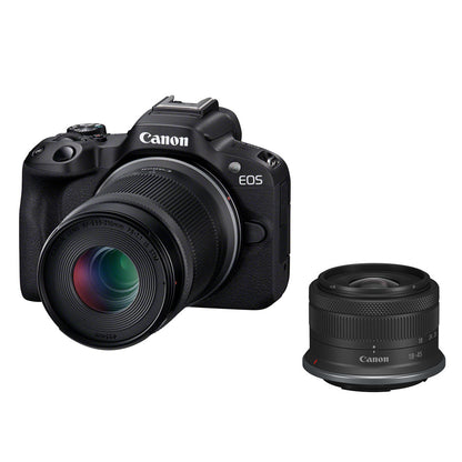 Canon EOS R50 Negra + RF-S 18-45mm y RF-S 55-210mm